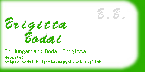 brigitta bodai business card